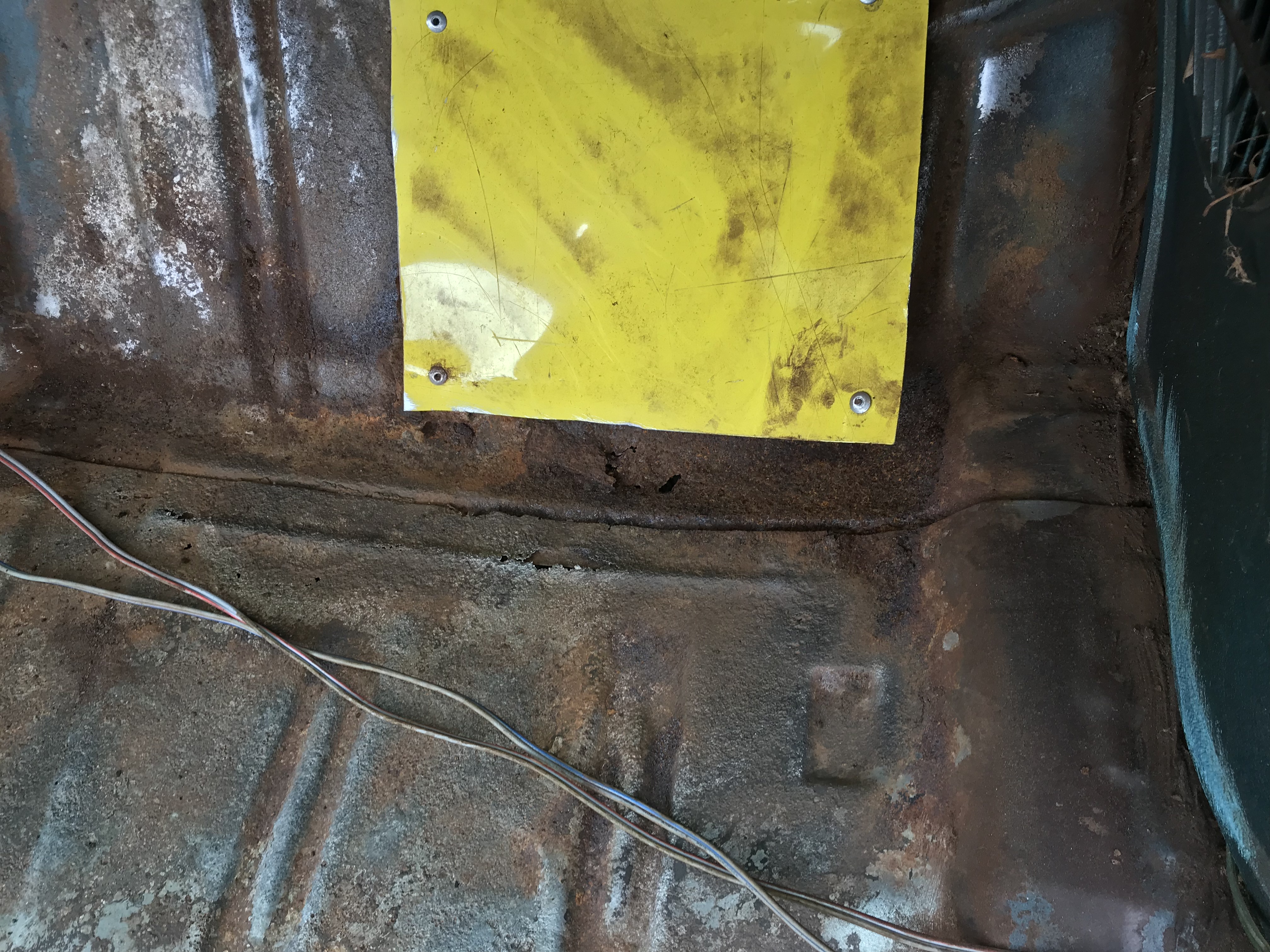 yellow scrapmetal patch work